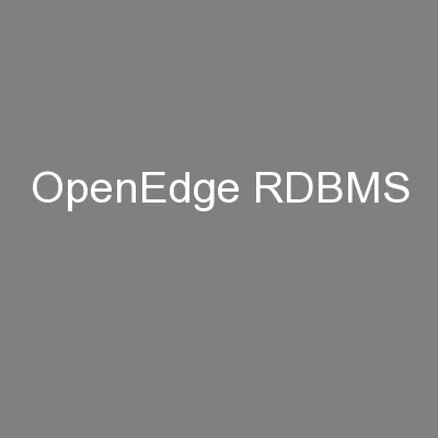 OpenEdge RDBMS