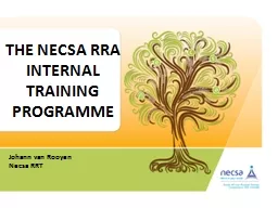 THE NECSA RRA INTERNAL TRAINING PROGRAMME