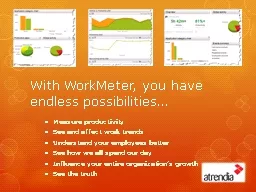 With WorkMeter, you have endless possibilities…