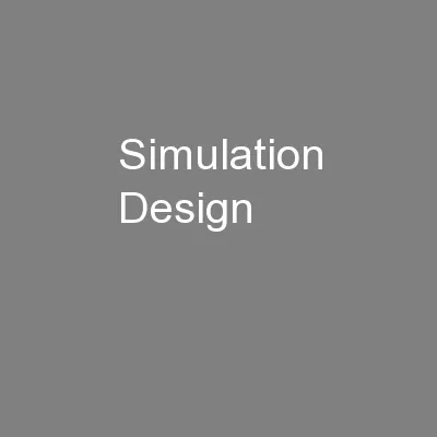 Simulation Design