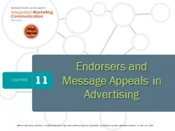 Endorsers and Message Appeals in Advertising