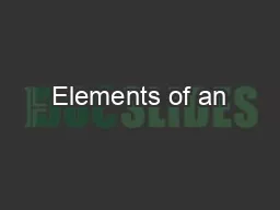 Elements of an
