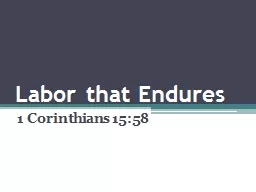 Labor that Endures