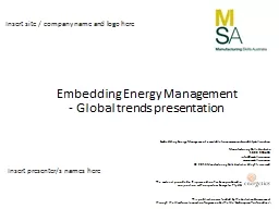 Embedding Energy Management