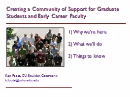 Creating a Community of Support for Graduate Students and E