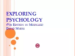 EXPLORING PSYCHOLOGY