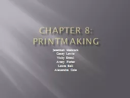 Chapter 8: Printmaking