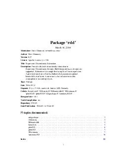 Package rdd July   Maintainer Drew Dimmery Author Drew Dimmery Version