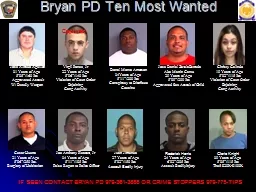 Bryan PD Ten Most Wanted