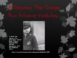 A Dictionary That Enlarges Your Holocaust Vocabulary