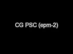 CG PSC (epm-2)