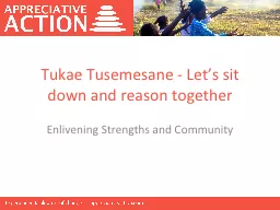 Tukae Tusemesane - Let’s sit down and reason together