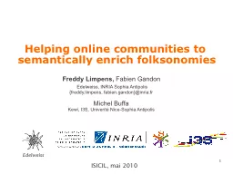 1 Helping online communities to semantically enrich folkson