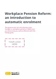 Workplace Pension Reform: