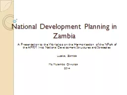 National Development Planning in Zambia