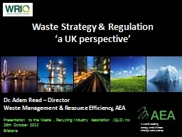 Waste Strategy & Regulation