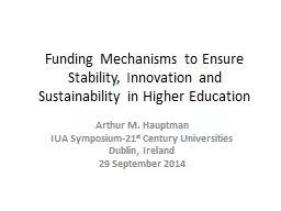 Funding Mechanisms to Ensure