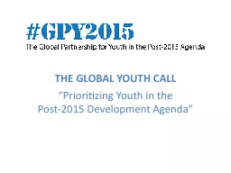 THE GLOBAL YOUTH CALL
