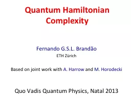 Quantum Hamiltonian Complexity