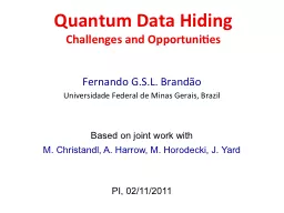 Quantum Data Hiding
