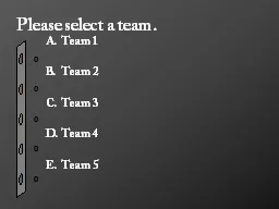 Please select a team.