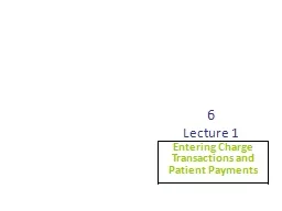 6 Lecture 1