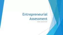 Entrepreneurial Assessment