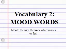 Vocabulary 2: