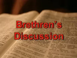 Brethren’s Discussion