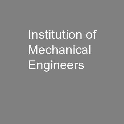 Institution of Mechanical Engineers