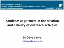 Students as partners in the creation and delivery of outrea