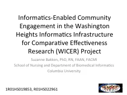 Informatics-Enabled Community Engagement in the Washington