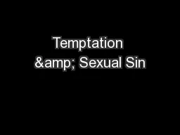 Temptation & Sexual Sin