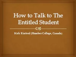 How to Talk to The Entitled Student