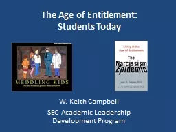 The Age of Entitlement:
