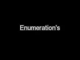 Enumeration’s