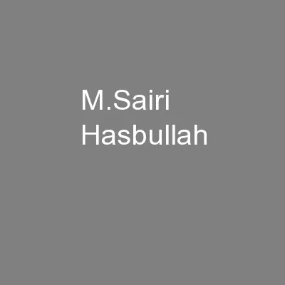 M.Sairi Hasbullah