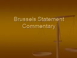 Brussels Statement Commentary
