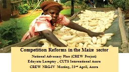 Competition Reforms in the Maize sector