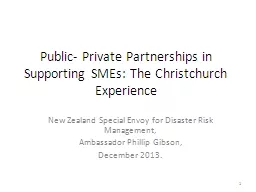 Public- Private Partnerships in Supporting SMEs: The Christ
