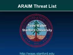 ARAIM Threat List