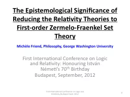 The Epistemological Significance of Reducing the Relativity