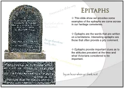 Epitaphs