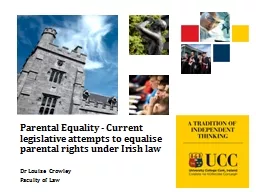 Parental Equality - Current legislative attempts to equalis