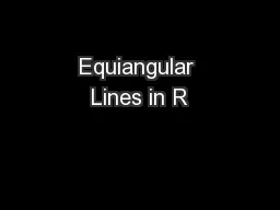 Equiangular Lines in R