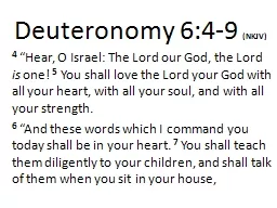 Deuteronomy 6:4-