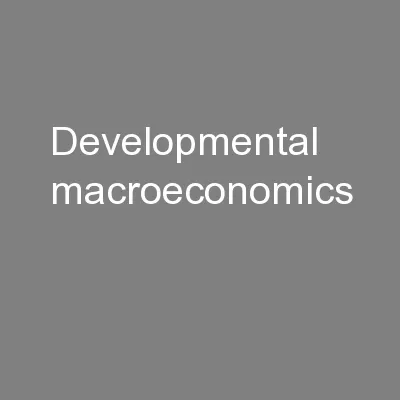 Developmental macroeconomics