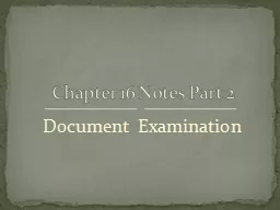 Document Examination