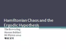 Hamiltonian Chaos and the Ergodic Hypothesis
