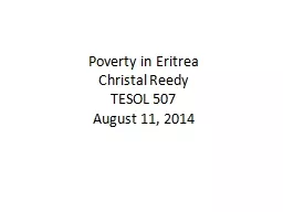 Poverty in Eritrea